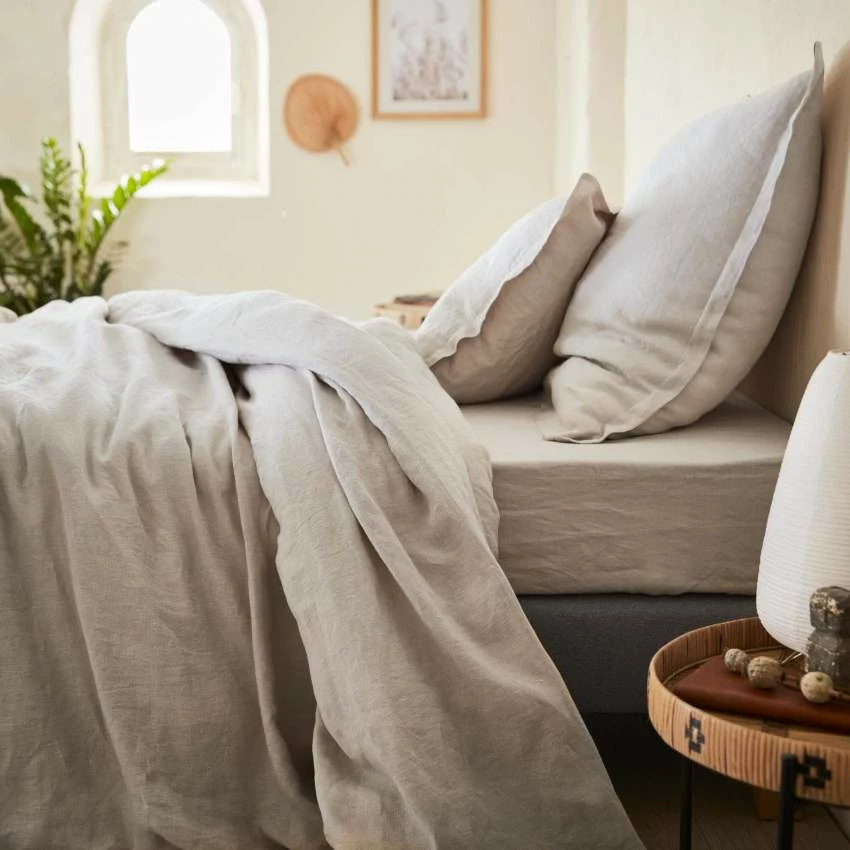 Habitat Housse De Couette En Lin - 220 X 240 Cm - Beige 5 Habitat Housse De Couette En Lin - 220 X 240 Cm - Beige – Image 5