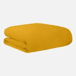 Habitat Housse De Couette En Lin - 220 X 240 Cm - Jaune Moutarde -meubles boutique housse de couette en lin 240 x 220 cm jaune moutarde 1087767 1