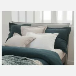 Habitat Housse De Couette En Lin - 240 X 260 Cm - Vert -meubles boutique housse de couette en lin 260 x 240 cm vert 1334139