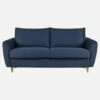 Habitat Canapé Convertible 3 Places En Tissu Avec Sommier à Lattes - Bleu Foncé