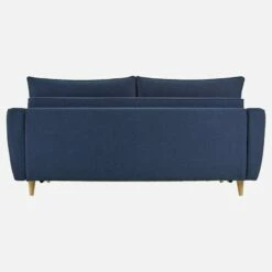 Habitat Canapé Convertible 3 Places En Tissu Avec Sommier à Lattes - Bleu Foncé -meubles boutique hugo conv 3p lattes bleu fonce hdr 13503829