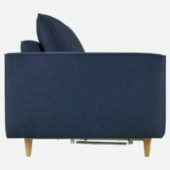 Habitat Canapé Convertible 3 Places En Tissu Avec Sommier à Lattes - Bleu Foncé -meubles boutique hugo conv 3p lattes bleu fonce hdr 13503833