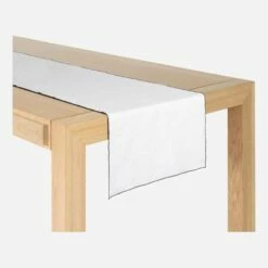 Habitat Travers De Table En Lin - 40 X 150 Cm - Blanc -meubles boutique linen travers table lin blanc 40x151 1314281 1