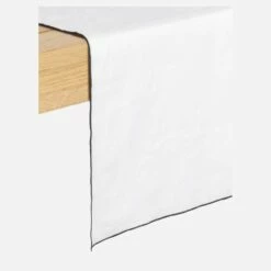 Habitat Travers De Table En Lin - 40 X 150 Cm - Blanc -meubles boutique linen travers table lin blanc 40x151 1314285