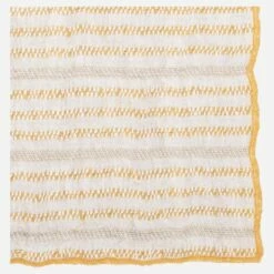 Habitat Lot De 2 Serviettes De Table En Lin - 40 X 40 Cm - Blanc Et Orange -meubles boutique lot de 2 serviettes de table en lin 40 x 40 cm blanc et orange 6888847