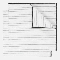 Habitat Lot De 2 Serviettes De Table En Lin - 45 X 45 Cm - Rayures Noires -meubles boutique lot de 2 serviettes de table en lin 45 x 45 cm rayures noires 1328177 1