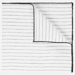 Habitat Lot De 2 Serviettes De Table En Lin - 45 X 45 Cm - Rayures Noires -meubles boutique lot de 2 serviettes de table en lin 45 x 45 cm rayures noires 1328185