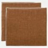 Habitat Lot De 2 Serviettes De Table En Lin - 45 X 45 - Marron Caramel