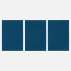 Habitat Lot De 3 Torchons (50x70cm) En Coton Bleu Cobalt