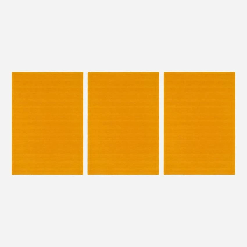 Habitat Lot De 3 Torchons (50x70cm) En Coton Jaune Moutarde 3 Habitat Lot De 3 Torchons (50x70cm) En Coton Jaune Moutarde – Image 3