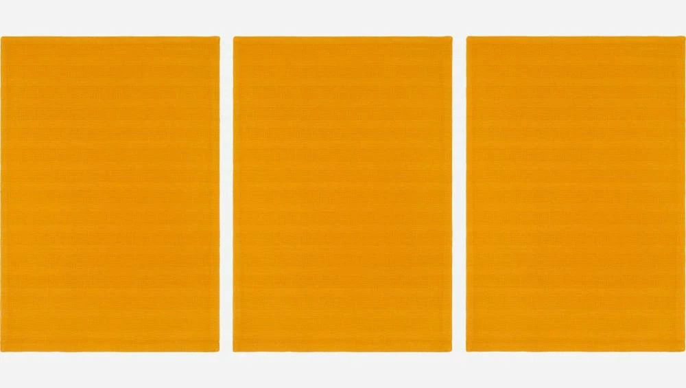 Habitat Lot De 3 Torchons (50x70cm) En Coton Jaune Moutarde 5 Habitat Lot De 3 Torchons (50x70cm) En Coton Jaune Moutarde – Image 5