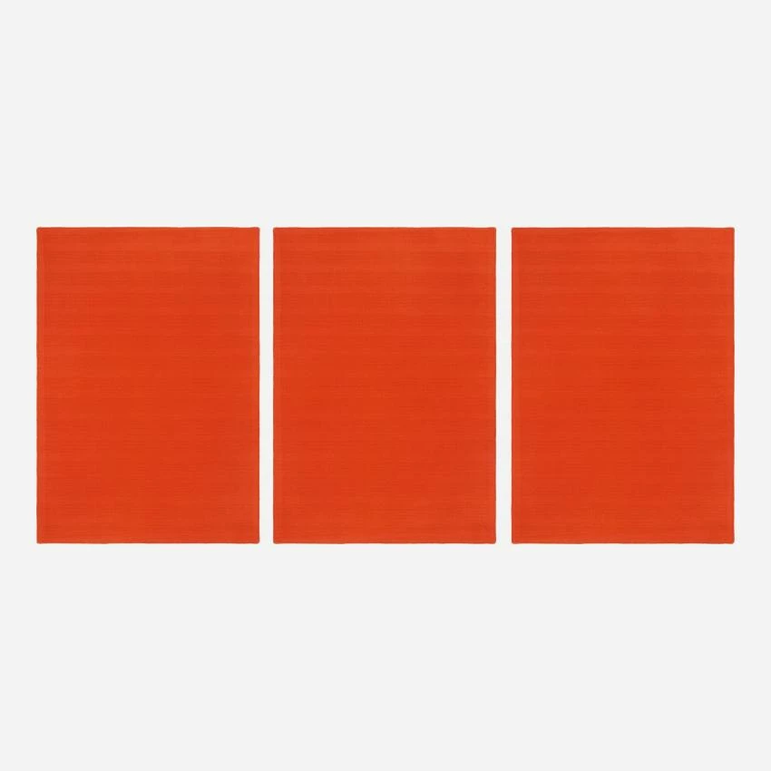 Habitat Lot De 3 Torchons (50x70cm) En Coton Rouge 3 Habitat Lot De 3 Torchons (50x70cm) En Coton Rouge – Image 3