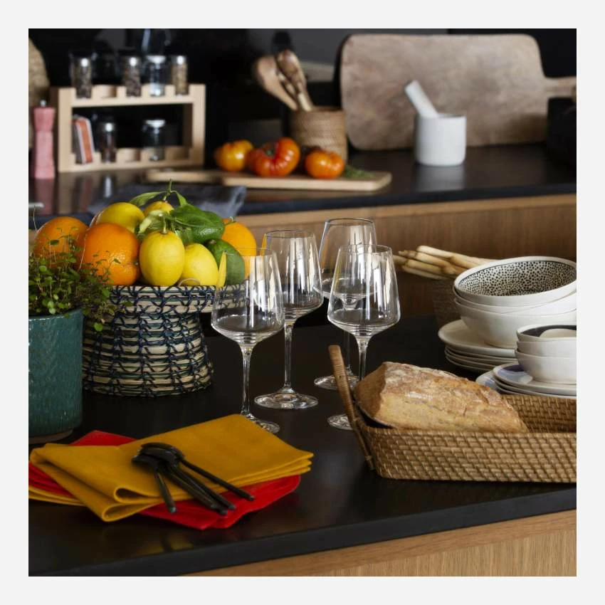 Habitat Lot De 3 Torchons (50x70cm) En Coton Rouge 4 Habitat Lot De 3 Torchons (50x70cm) En Coton Rouge – Image 4