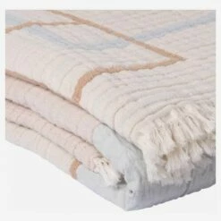 Habitat Plaid En Gaze De Coton – 130 X 170 Cm – Motif Maison - Design By Floriane Jacques -meubles boutique manta em gaze de algodao 130 x 170 cm motivo casa design by floriane jacques 12565195
