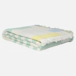 Habitat Plaid En Gaze De Coton - 130 X 170 Cm – Motif à Rayures – Design By Floriane Jacques