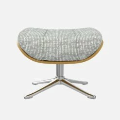 Habitat Repose-pieds En Chêne Et Tissu Alba - Gris Brume - Pied Aluminium -meubles boutique marc repose p chene alba gris alu 10274909 1