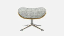 Habitat Repose-pieds En Chêne Et Tissu Alba - Gris Brume - Pied Aluminium -meubles boutique marc repose p chene alba gris alu 10274909 2