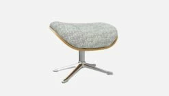 Habitat Repose-pieds En Chêne Et Tissu Alba - Gris Brume - Pied Aluminium -meubles boutique marc repose p chene alba gris alu 10274913 2