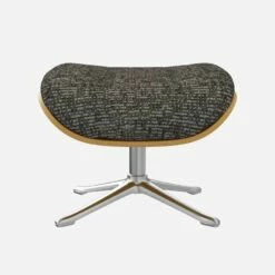 Habitat Repose-pieds En Chêne Et Tissu Alba - Gris Nuage - Pied Aluminium -meubles boutique marc repose p chene alba gris fon alu 10275101 1