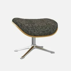 Habitat Repose-pieds En Chêne Et Tissu Alba - Gris Nuage - Pied Aluminium -meubles boutique marc repose p chene alba gris fon alu 10275105 1