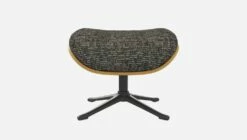 Habitat Repose-pieds En Chêne Et Tissu Alba - Gris Nuage - Pied Noir -meubles boutique marc repose p chene alba gris fon p nr 10275085 2