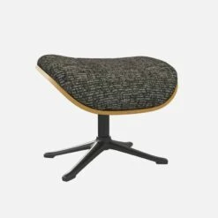 Habitat Repose-pieds En Chêne Et Tissu Alba - Gris Nuage - Pied Noir -meubles boutique marc repose p chene alba gris fon p nr 10275089 1