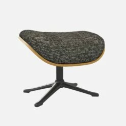 Habitat Repose-pieds En Chêne Et Tissu Alba - Gris Nuage - Pied Noir -meubles boutique marc repose p chene alba gris fon p nr 10275089