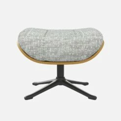 Habitat Repose-pieds En Chêne Et Tissu Alba - Gris Brume - Pied Noir -meubles boutique marc repose p chene alba gris p nr 10274893 1