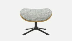 Habitat Repose-pieds En Chêne Et Tissu Alba - Gris Brume - Pied Noir -meubles boutique marc repose p chene alba gris p nr 10274893 2