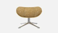 Habitat Repose-pieds En Chêne Et Tissu Alba - Jaune Soleil - Pied Aluminium -meubles boutique marc repose p chene alba jaune alu 10275037 2