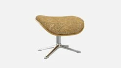 Habitat Repose-pieds En Chêne Et Tissu Alba - Jaune Soleil - Pied Aluminium -meubles boutique marc repose p chene alba jaune alu 10275041 2