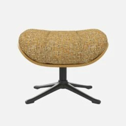 Habitat Repose-pieds En Chêne Et Tissu Alba - Jaune Soleil - Pied Noir -meubles boutique marc repose p chene alba jaune p nr 10275021 1