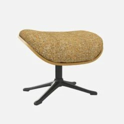 Habitat Repose-pieds En Chêne Et Tissu Alba - Jaune Soleil - Pied Noir -meubles boutique marc repose p chene alba jaune p nr 10275025