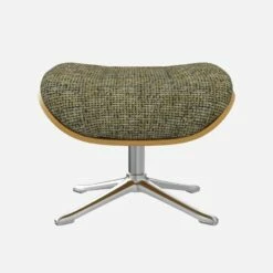 Habitat Repose-pieds En Chêne Et Tissu Alba - Vert Orage - Pied Aluminium -meubles boutique marc repose p chene alba vert alu 10274973 1