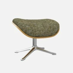 Habitat Repose-pieds En Chêne Et Tissu Alba - Vert Orage - Pied Aluminium -meubles boutique marc repose p chene alba vert alu 10274977 1