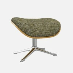 Habitat Repose-pieds En Chêne Et Tissu Alba - Vert Orage - Pied Aluminium -meubles boutique marc repose p chene alba vert alu 10274977