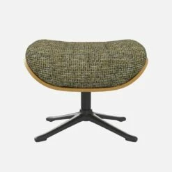 Habitat Repose-pieds En Chêne Et Tissu Alba - Vert Orage - Pied Noir -meubles boutique marc repose p chene alba vert p nr 10274957 1