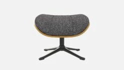 Habitat Repose-pieds En Chêne Et Tissu Lucca - Bleu Zingué - Pied Noir -meubles boutique marc repose p chene lucca bleu p nr 10274765 2