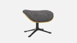 Habitat Repose-pieds En Chêne Et Tissu Lucca - Bleu Zingué - Pied Noir -meubles boutique marc repose p chene lucca bleu p nr 10274769 2