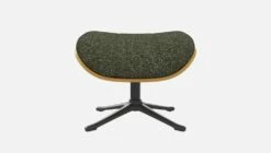 Habitat Repose-pieds En Chêne Et Tissu Lucca - Vert Mousse - Pied Noir -meubles boutique marc repose p chene lucca vert p nr 10274637 2