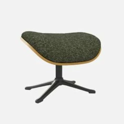 Habitat Repose-pieds En Chêne Et Tissu Lucca - Vert Mousse - Pied Noir -meubles boutique marc repose p chene lucca vert p nr 10274641 1