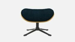 Habitat Repose-pieds En Chêne Et Tissu Melina - Bleu Encre - Pied Noir -meubles boutique marc repose p chene mel bleu p nr 10274573 2