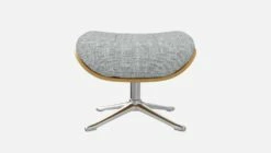 Habitat Repose-pieds En Chêne Et Tissu Melina - Gris Asphalte - Pied Aluminium -meubles boutique marc repose p chene mel gris alu 10274525 2