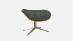 Habitat Repose-pieds En Chêne Et Tissu Melina - Gris Ardoise - Pied Aluminium -meubles boutique marc repose p chene mel gris fon alu 10274465 2