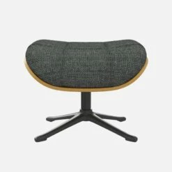 Habitat Repose-pieds En Chêne Et Tissu Melina - Gris Ardoise - Pied Noir -meubles boutique marc repose p chene mel gris fon p nr 10274445 1