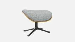 Habitat Repose-pieds En Chêne Et Tissu Melina - Gris Asphalte - Pied Noir -meubles boutique marc repose p chene mel gris p nr 10274513 2