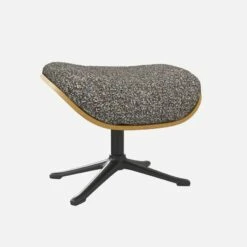 Habitat Repose-pieds En Chêne Et Tissu Venezia - Bleu Zingué - Pied Noir -meubles boutique marc repose p chene ven bleu p nr 10274321 1