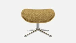 Habitat Repose-pieds En Chêne Et Tissu Venezia - Jaune épice - Pied Aluminium -meubles boutique marc repose p chene ven mout alu 10274269 2