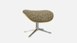 Habitat Repose-pieds En Chêne Et Tissu Venezia - Vert Lichen - Pied Aluminium -meubles boutique marc repose p chene ven vert alu 10274209 2