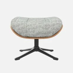 Habitat Repose-pieds En Noyer Et Tissu Alba - Gris Brume - Pied Noir -meubles boutique marc repose p noyer alba gris p nr 10274885 1